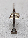Металлический значок «Останкинская башня», серебристый, серия Москва, превью фото 1