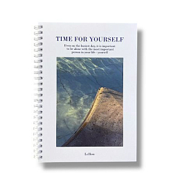 Блокнот на пружине «Time for yourself» в широкую линию, А5, 50 листов, белый