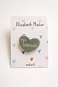 Брошь ручной работы Elizabeth Madar сердечко «Токсик», оливковая, керамика, превью фото 2