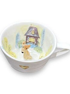 Чашка для чая ручной работы с фигуркой внутри в ассортименте, 250 мл