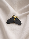 Брошь ручной работы Bulygin «Моль», фарфор, чёрно-золотистая, превью фото 5