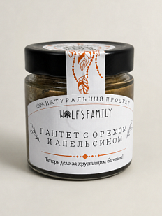 Паштет с орехом и апельсином Волчья семья (Wolf's Family), 160 г