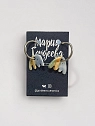 Составные серьги Мария Гордеева Цветы, керамика, голубые, превью фото 1