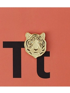 Металлический значок Heart of Moscow «Белый тигр» серия Зоопарк