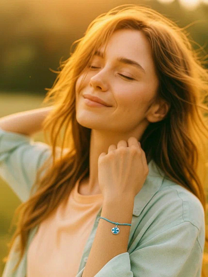 Браслет WAF WAF «Земля», бирюзовый, фото 3.