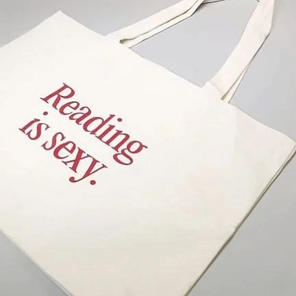 Сумка шоппер «Reading is sexy», белый, фото 3.