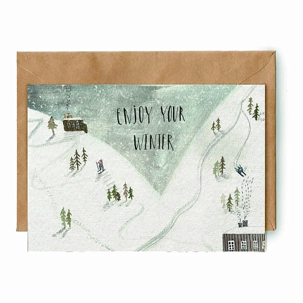 Открытка ЙЕТТИ «Enjoy your winter», А6, фото 1.