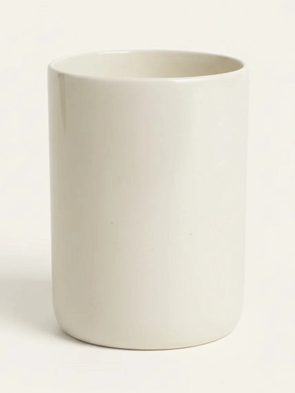 Стакан ручной работы Донышко-горлышко «Кот Краш Фиолетовый», белый, керамика, 300 мл, фото 2.