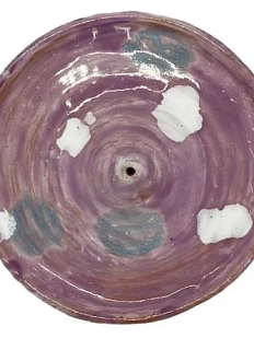 Подставка под благовония розовая в пятнах №3