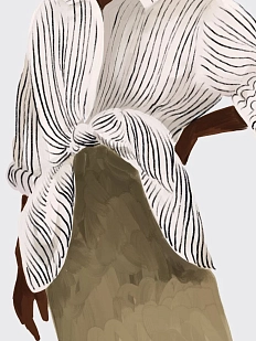 Постер интерьерный «Девушка в белой блузе», А3