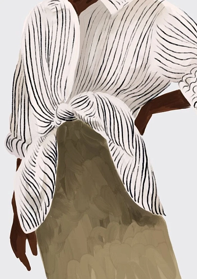 Постер интерьерный «Девушка в белой блузе», А3, фото 1.