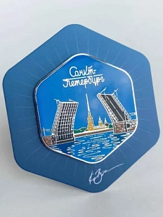 Магнит «Санкт-Петербург. Мост. День», с подвесом