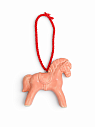 Ёлочная игрушка ручной работы «Лошадь», розовая, 10 см, превью фото 3