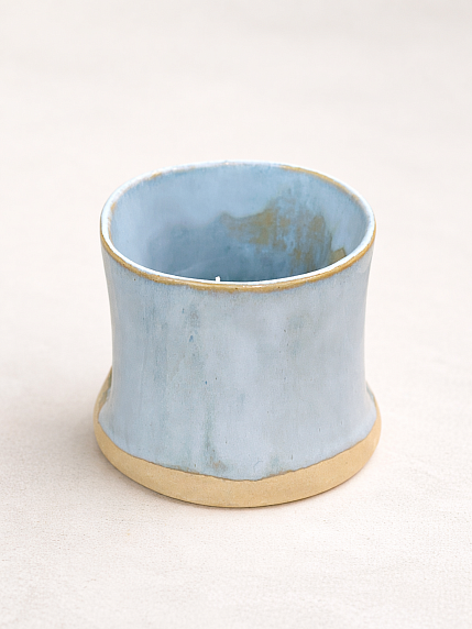 Стакан ручной работы, голубой, керамика, 400 мл, фото 2.