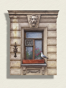 Магнит «Окна Петербурга 1» №2