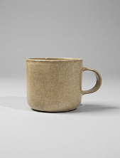 Кружка ручной работы, бежевая, керамика, 350 мл