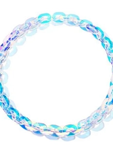 Чокер-цепь Monolama, бело-голубой, переработанный пластик