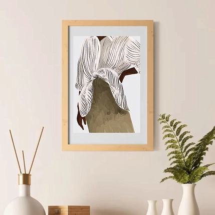 Постер интерьерный «Девушка в белой блузе», А3, фото 2.