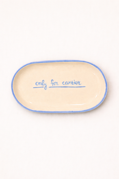 Блюдце ручной работы Yellowscoop «Only for cartier», керамика, 17 см, фото 1.