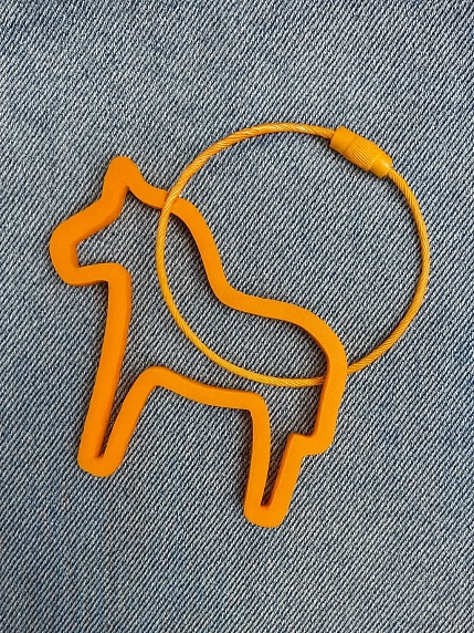 Брелок, обвес на сумку DARI DARI «Лошадка», оранжевый, 6 см, фото 2.