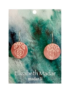 Серьги Elizabeth Madar Чертополох, керамика, розовые
