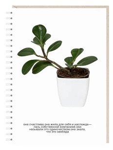 Блокнот на пружине Mitrozhe «Она счастлива», А5, 50 листов, белый