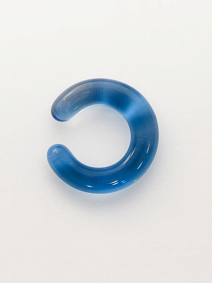 Кафф, стекло, светло-синий, прозрачный, фото 1.