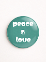 Закатной значок «Peace&Love», металл, 25 мм, превью фото 1