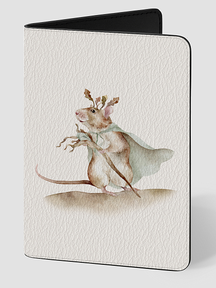 Обложка на паспорт с мышкой «Лесной король», художник Филипович Наталья, фото 1.
