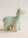 Статуэтка керамическая ручной работы «Ламы», розово-голубая, превью фото 3
