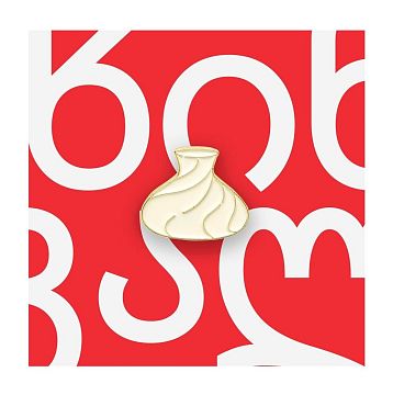 Металлический значок Heart of Moscow «Хинкаль» серия Еда, фото 1.