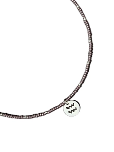 Чокер ручной работы с кулоном «Водолей», бисер