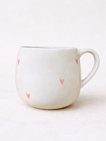 Кружка ручной работы круглая «Любовь - это ты», розовая, керамика, 250 мл, фото 4.