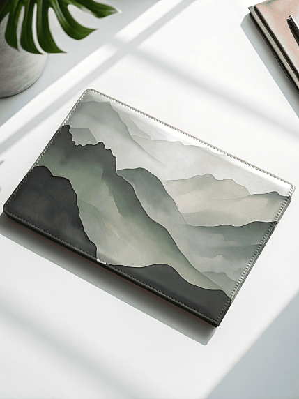Обложка на студенческий билет «Зелёные горы», экокожа, фото 2.