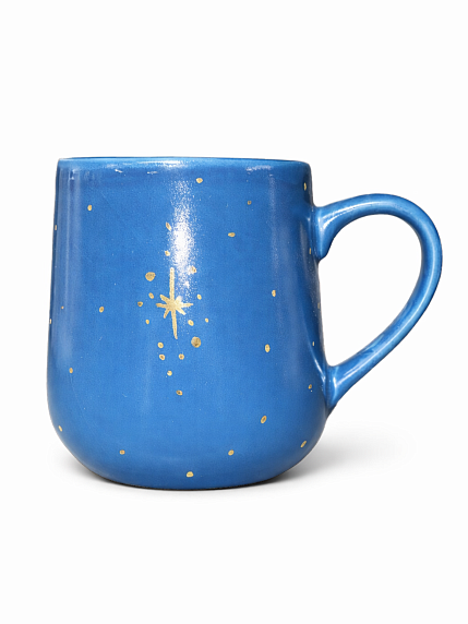 Кружка ручной работы Тата вытворяет/NF ceramics «Когда мне грустно, я колдую», синяя, керамика, 600 мл, фото 5.