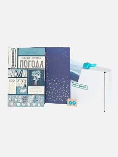 Подарочный набор с книгой «Погода», ежедневником и сережками ручной работы