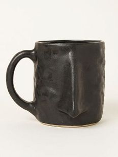 Кружка ручной работы NF ceramics «Нос», чёрная матовая, 400 мл