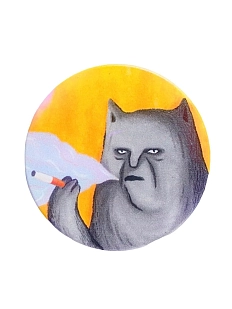 Попсокет «Котик с сижкой»