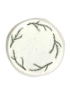Блюдо ручной работы Верба керамика «Еловые ветки», керамика, 28 см