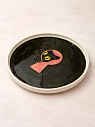 Тарелка ручной работы Катякерамика «Чёрный кот» 20,5 см,  полуфарфор, превью фото 2