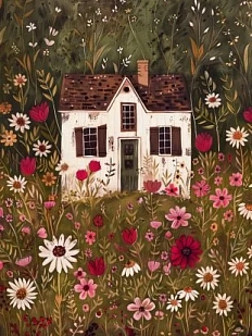 Картхолдер двойной DARI DARI «Домик в цветах», экокожа