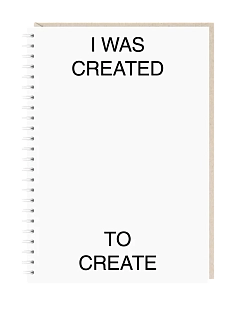 Блокнот Mitrozhe «I was created to create», А5, 50 листов, белый