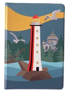 Обложка для паспорта «Задний створный знак БКР (г. Кронштадт)», голубой