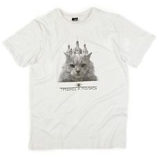 Футболка Barking Store «Трудись и молись», M жен., белый