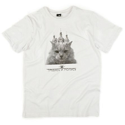 Футболка Barking Store «Трудись и молись», L муж., белый