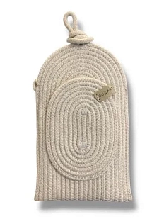 Сумка для телефона с карманом, светло-серая