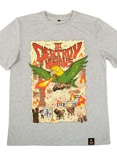 Футболка Barking Store «Попзилла», 2XL муж., серый