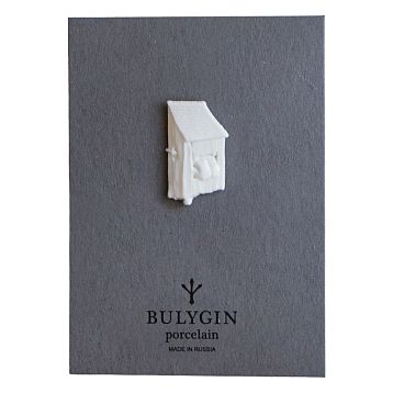 Брошь ручной работы Bulygin «Брейгель», белая, фарфор, фото 2.