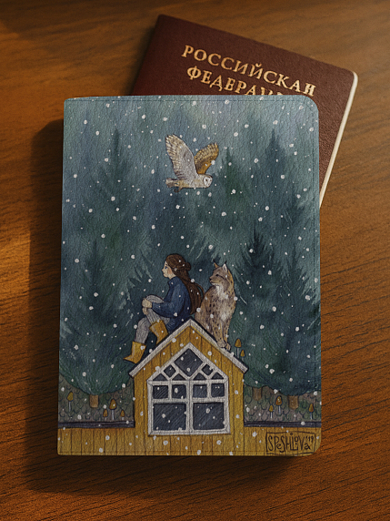 Обложка на паспорт «На крыше», Спешилова Анна, фото 3.