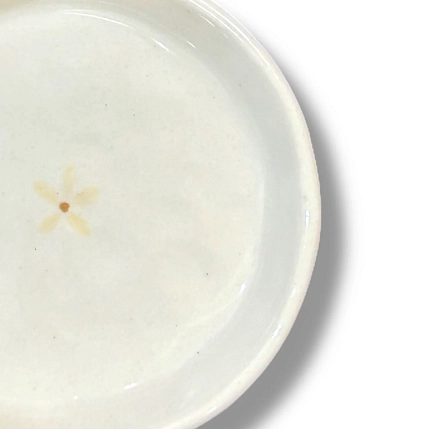 Блюдце под украшения ручной работы с жёлтым цветочком, 10 см, фото 2.